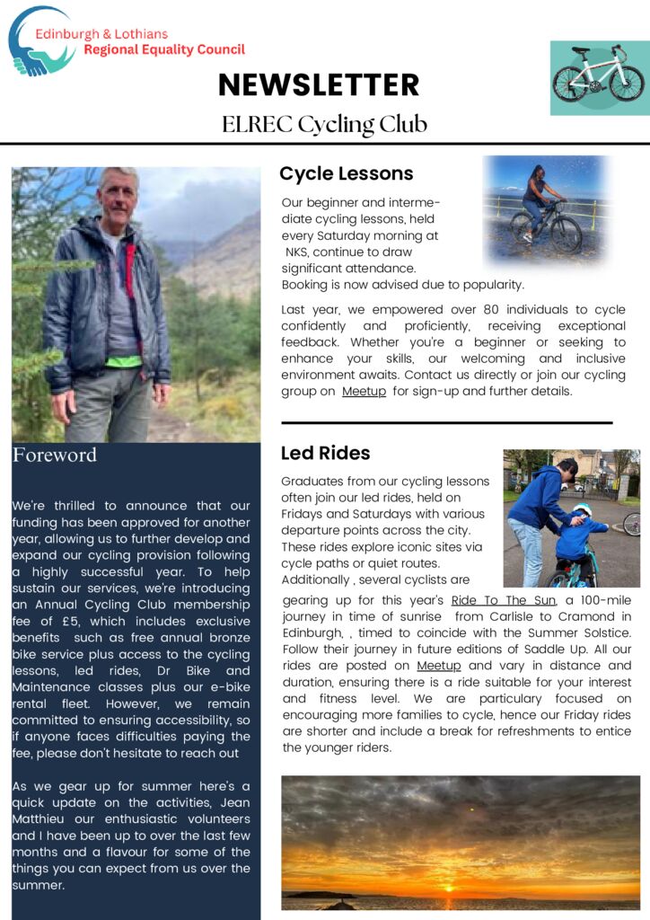 thumbnail of Newsletter Cycling Club